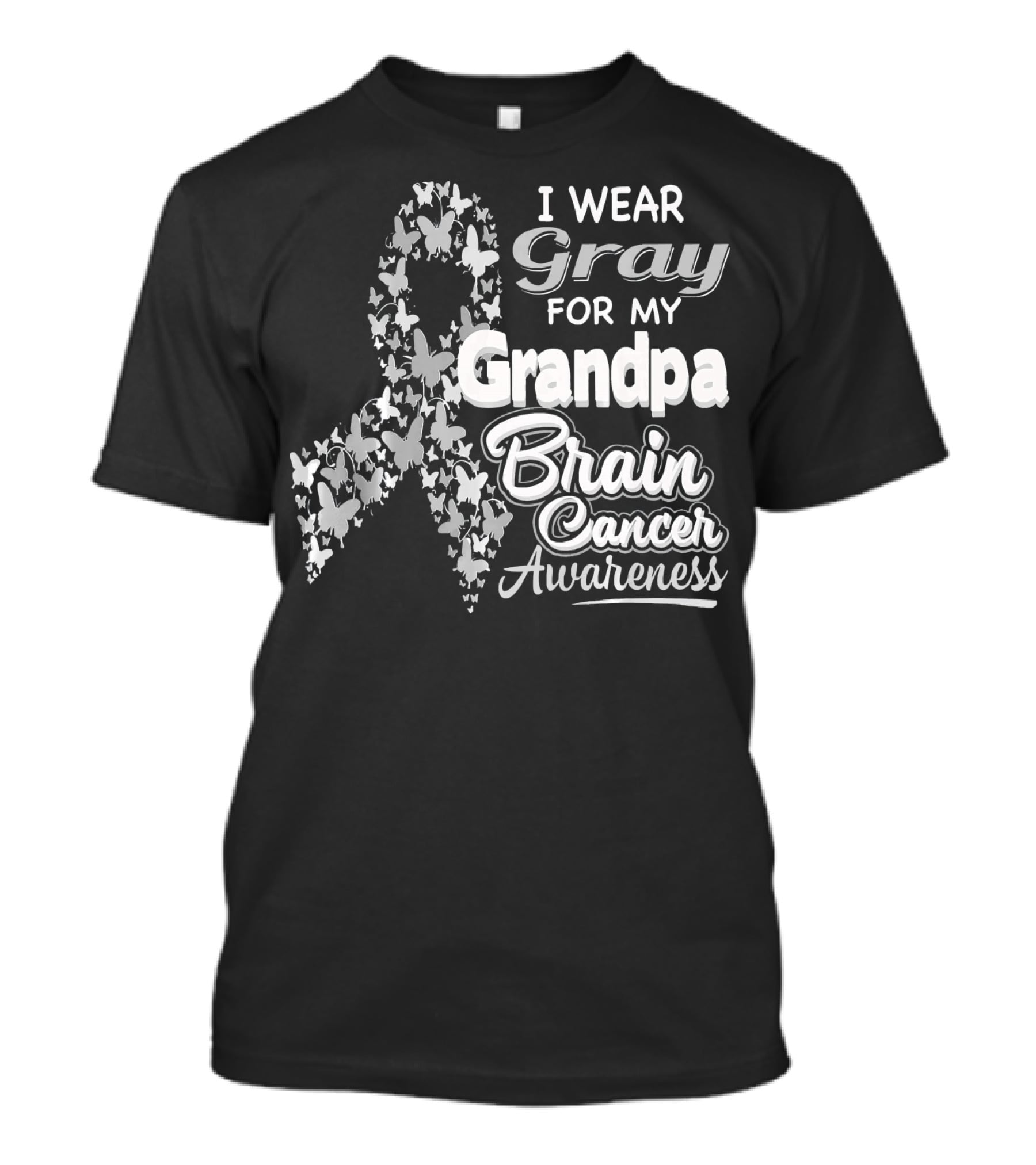 I Wear Gray For My Grandpa Brain Cancer Awareness T-Shirt