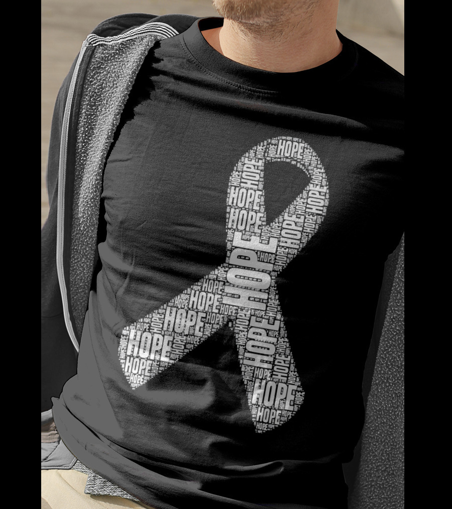 Hope Ribbon Lung Cancer Awareness T-Shirt