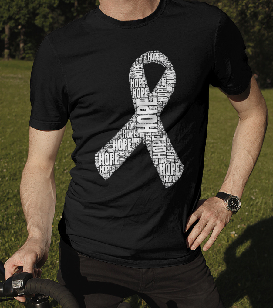 Hope Ribbon Lung Cancer Awareness T-Shirt