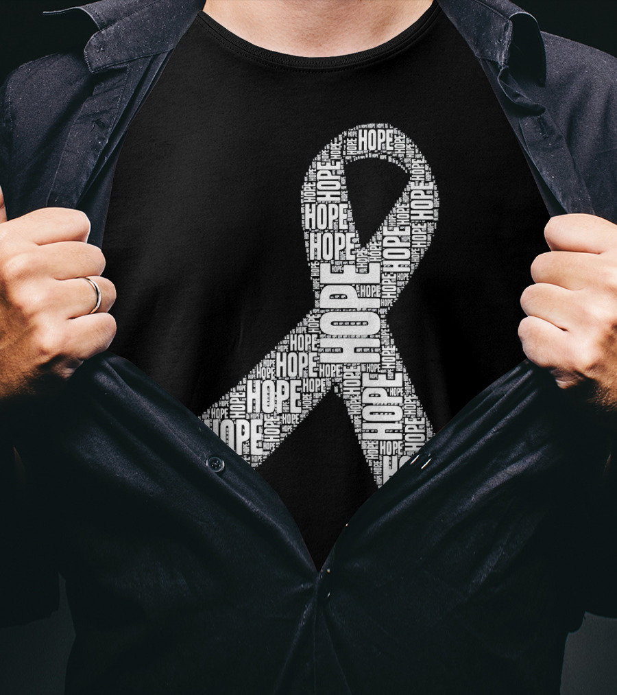 Hope Ribbon Lung Cancer Awareness T-Shirt