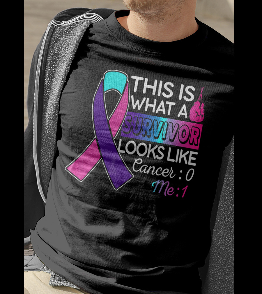 This Is What A Survivor Looks Like Cancer: 0 Me: 1 T-Shirt