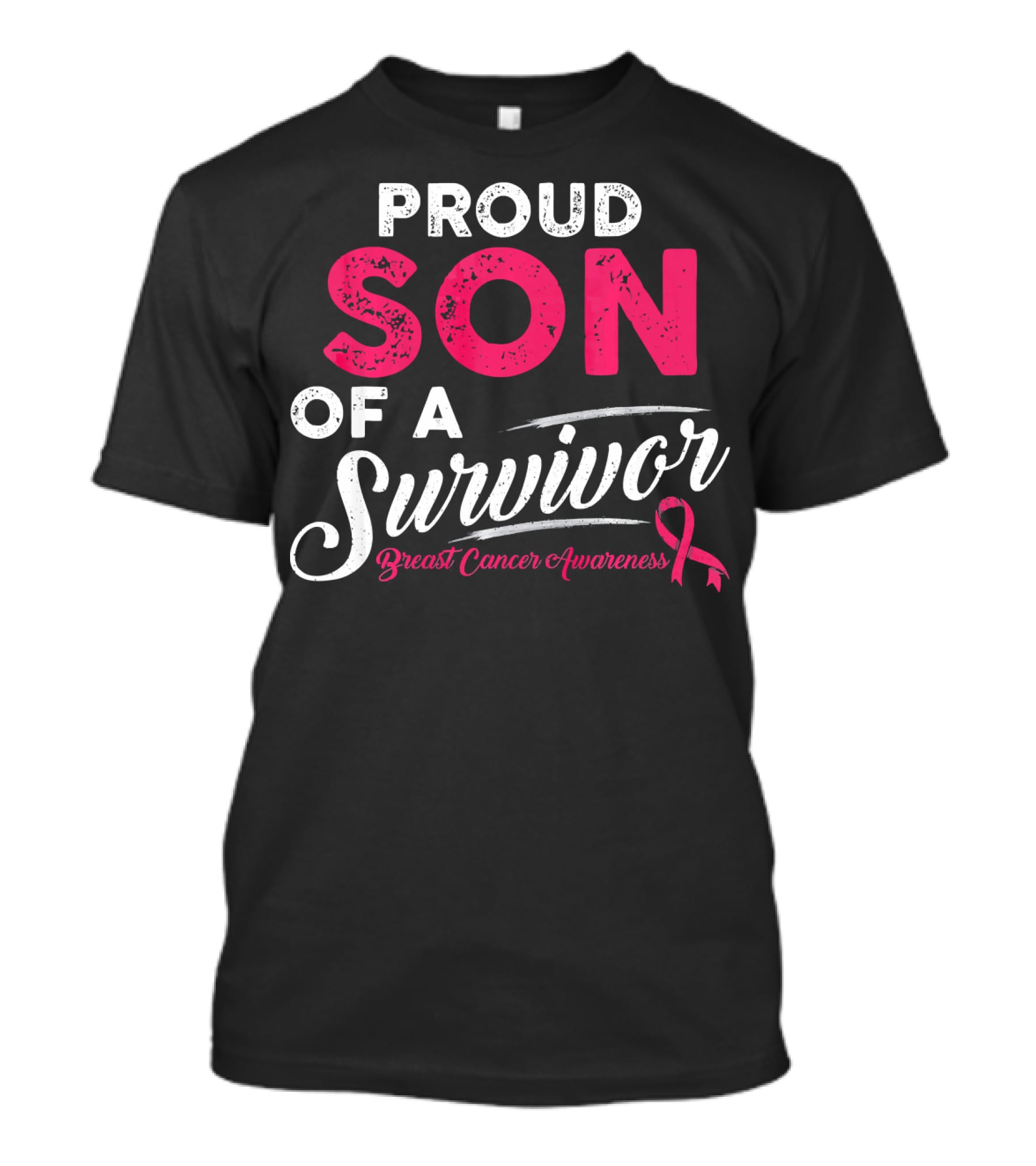 Proud Son Of A Survivor Breast Cancer Awareness T-Shirt