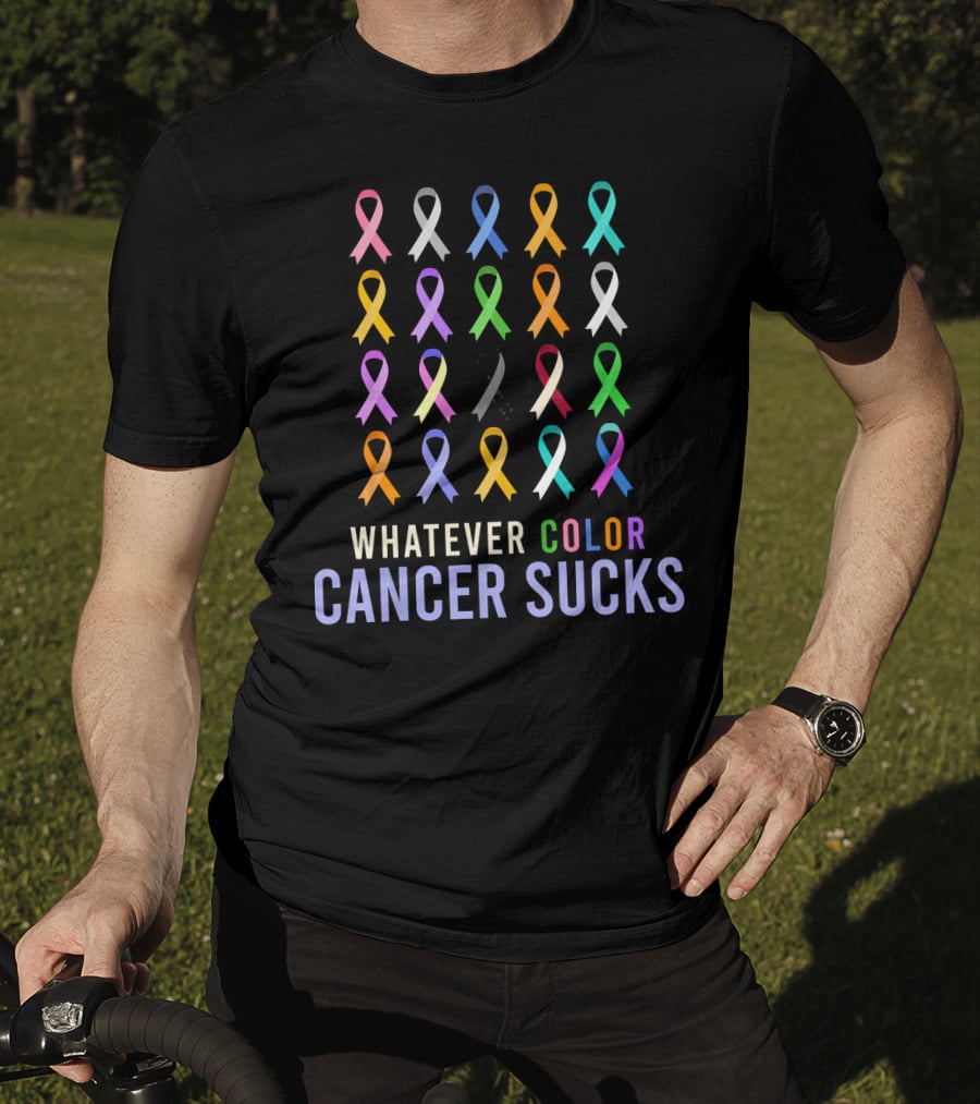 Whatever Color Cancer Sucks All Awareness Ribbons T-Shirt