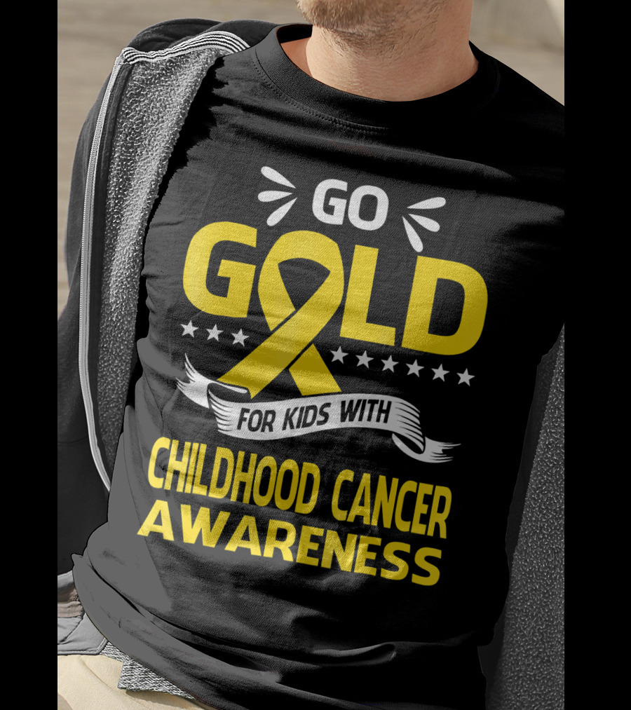 Go Gold For Kids With Childhood Cancer Awareness T-Shirt