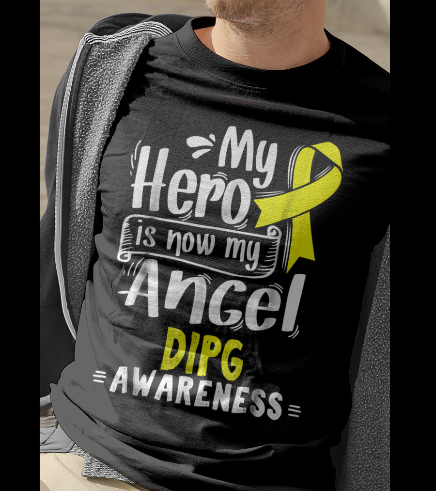 My Hero Is Now My Angel DIPG Awareness T-Shirt