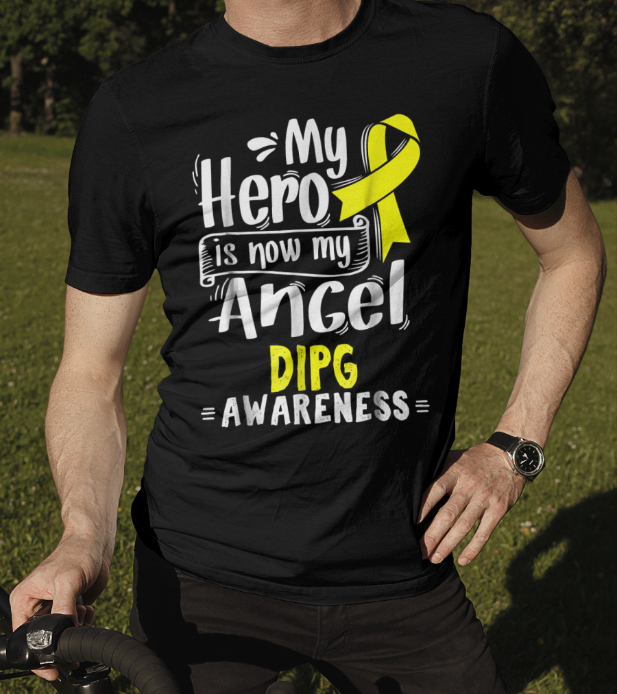 My Hero Is Now My Angel DIPG Awareness T-Shirt