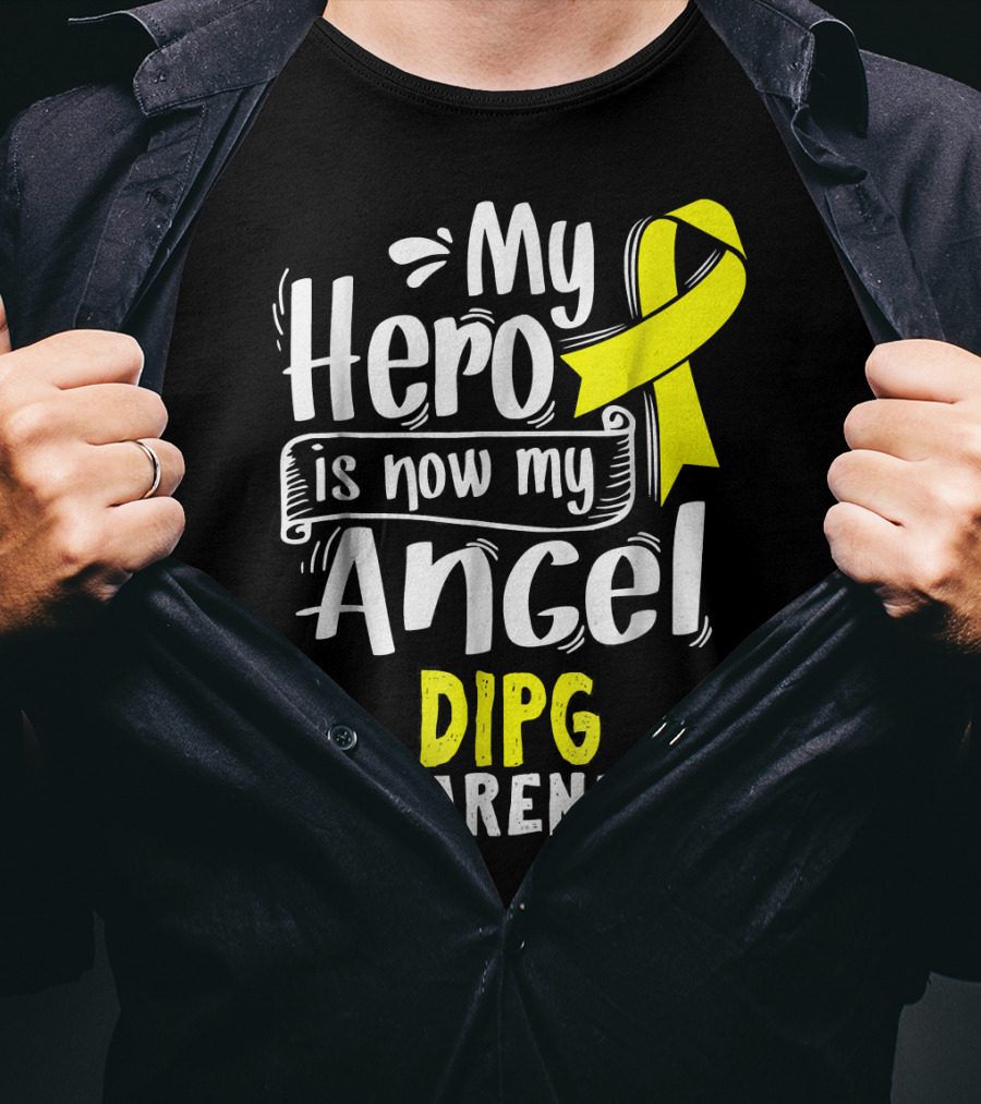 My Hero Is Now My Angel DIPG Awareness T-Shirt