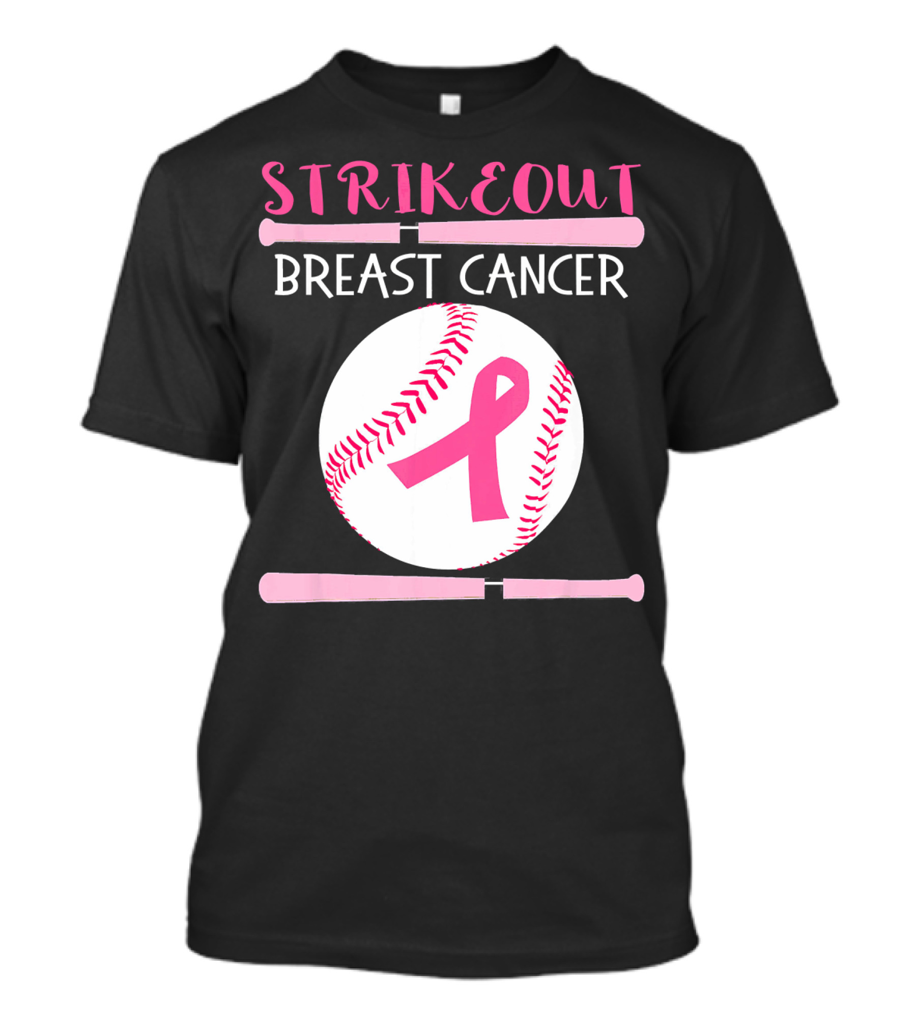 Strikeout Breast Cancer Baseball Catcher Player Team Co T-Shirt