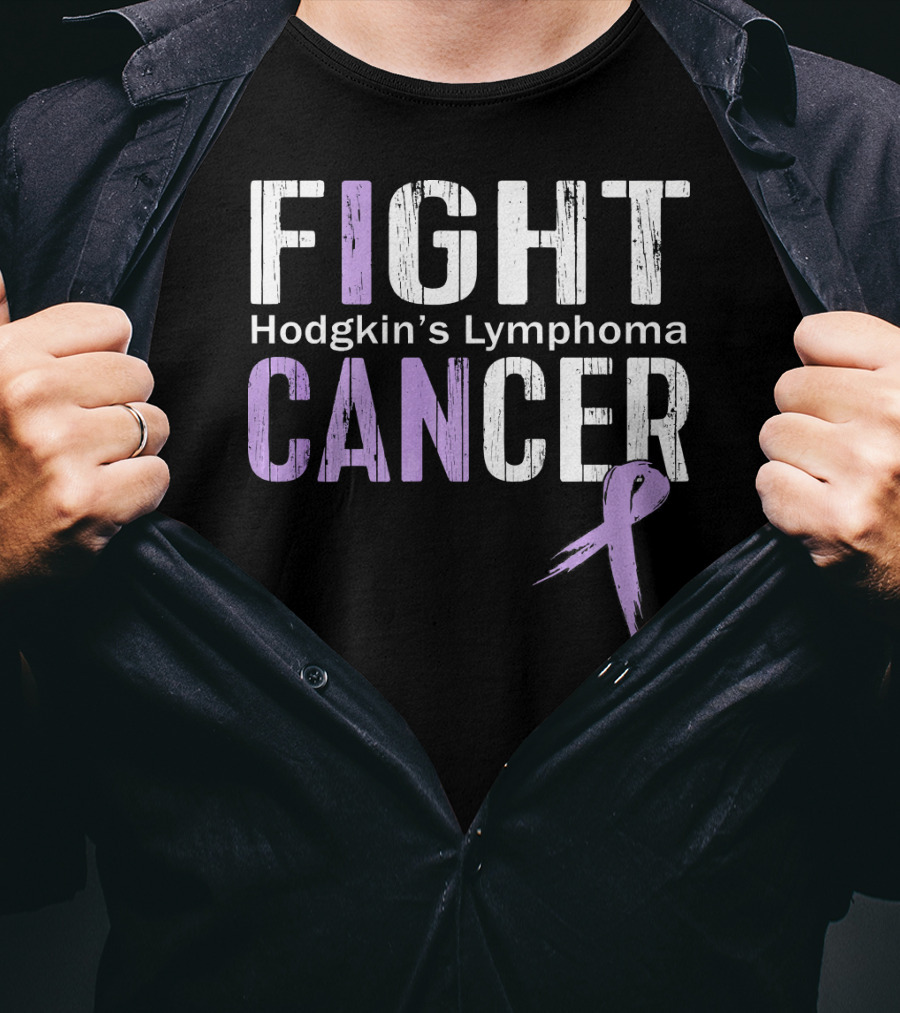 Fight Cancer Hodgkin's Lymphoma Awareness Purple T-Shirt