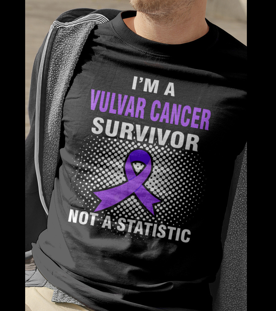 I'm A Vulvar Cancer Survivor Not A Statistic Purple T-Shirt