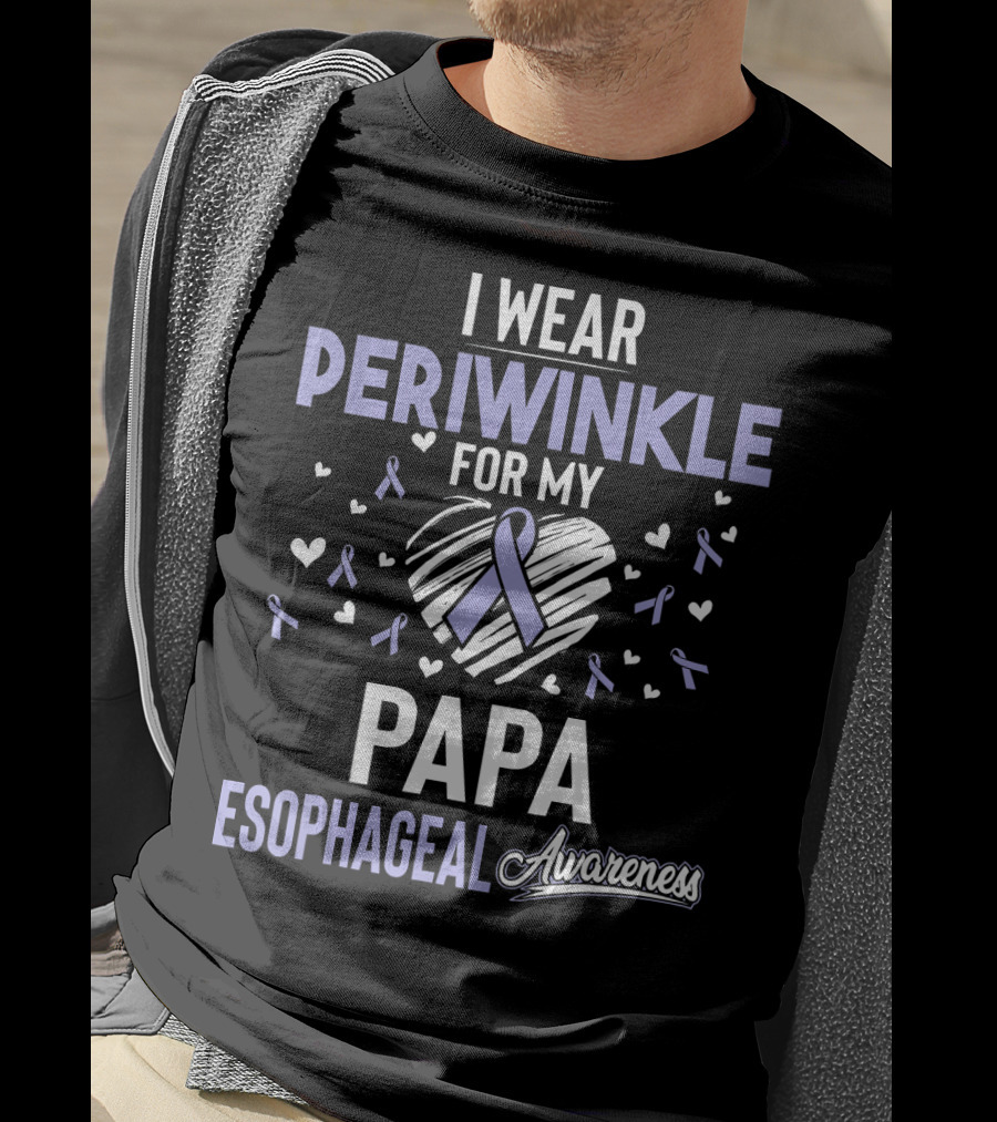 I Wear Periwinkle For My Papa Esophageal Awareness T-Shirt