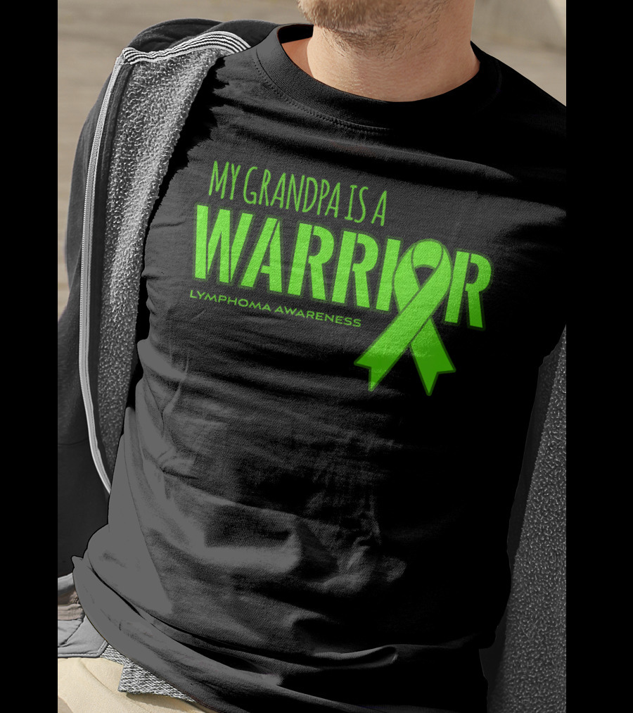 My Grandpa Is A Warrior Lymphoma Awareness T-Shirt