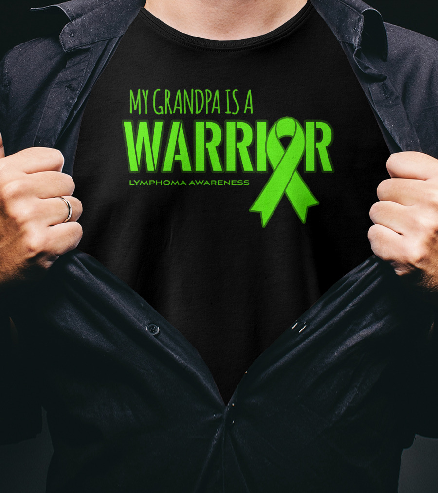 My Grandpa Is A Warrior Lymphoma Awareness T-Shirt
