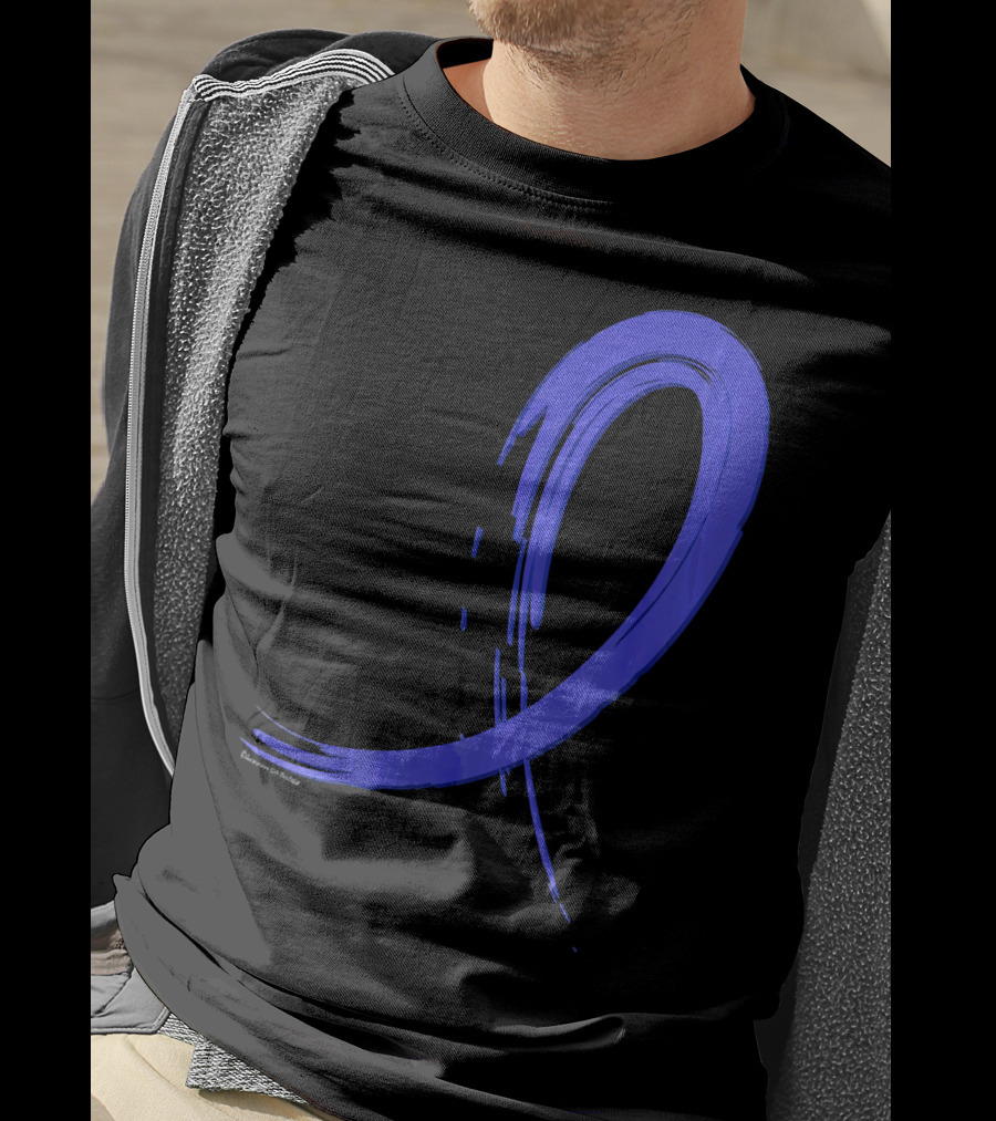 Colon Cancer Blue Graffiti Ribbon Awareness T-Shirt