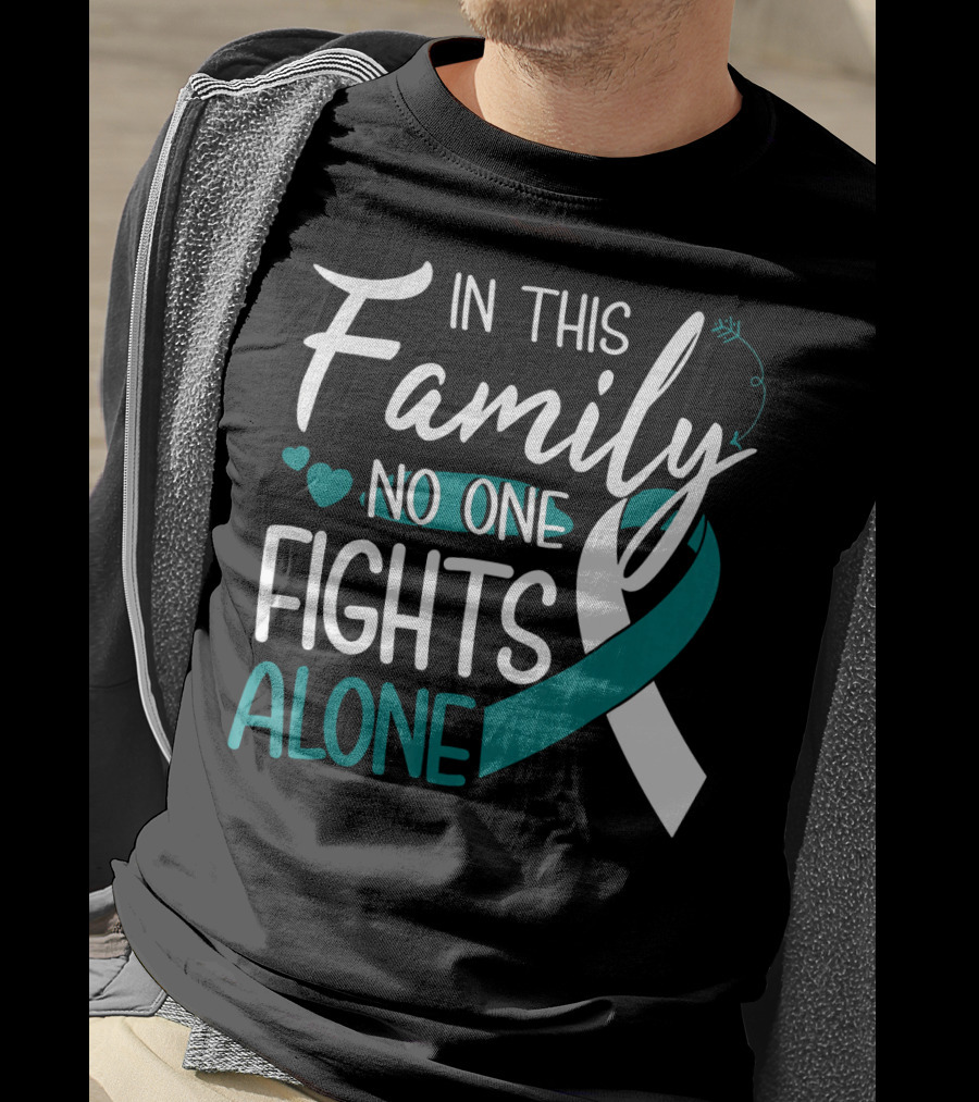 In This Family No One Fights Alone Awareness T-Shirt
