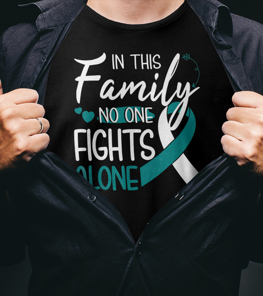 In This Family No One Fights Alone Awareness T-Shirt