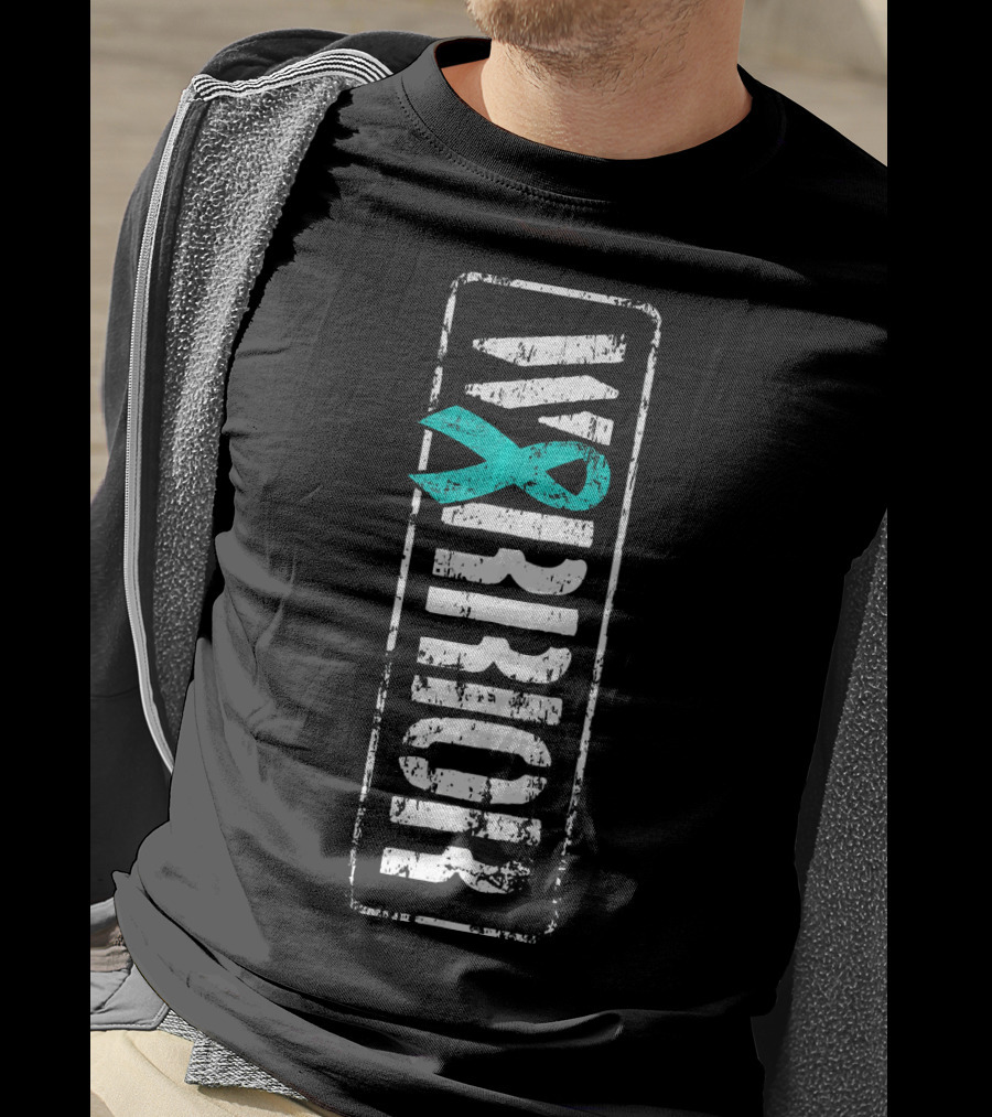 Ovarian Cancer Awareness Warrior Teal T-Shirt