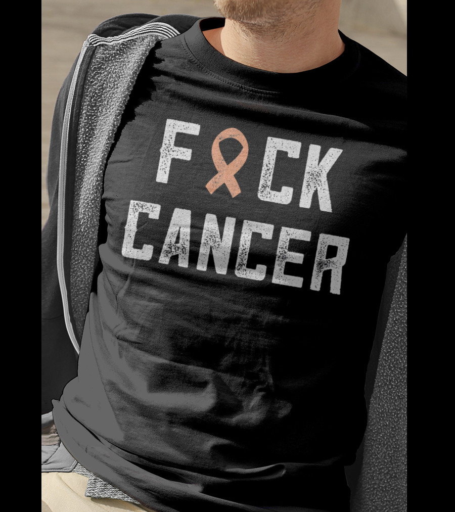 Fck Cancer Endometrial Cancer Uterine Awareness T-Shirt