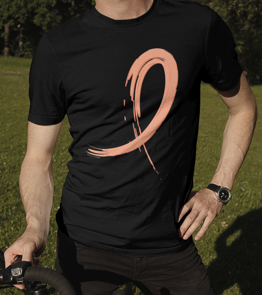 Endometrial Cancer Peach Ribbon Graffiti T-Shirt