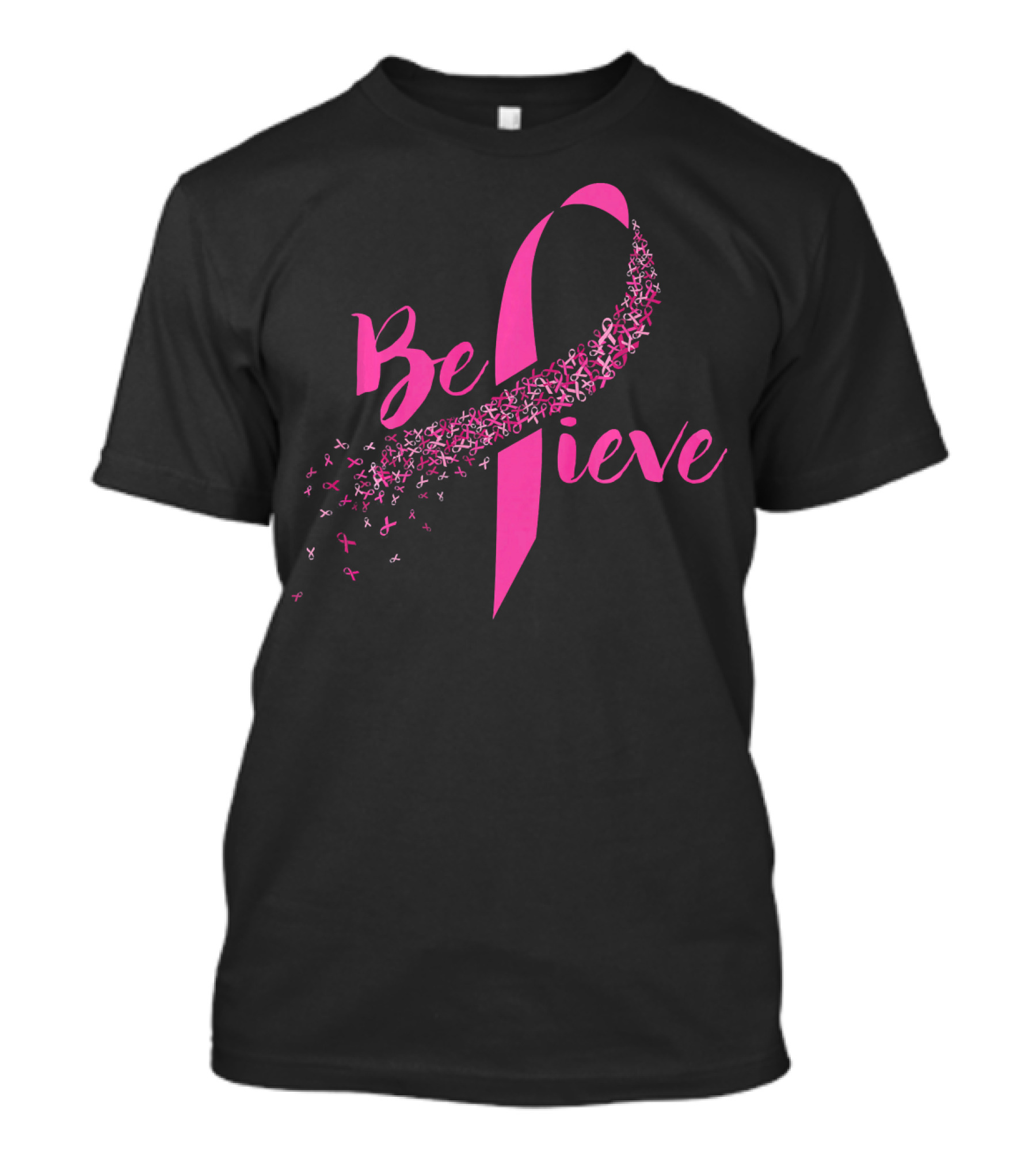Believe Breast Cancer Awareness Pink T-Shirt