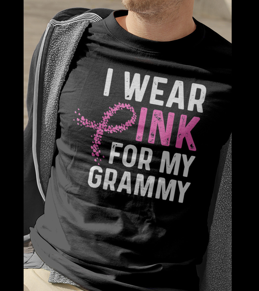 I Wear Pink For My Grammy Breast Cancer Awareness T-Shirt