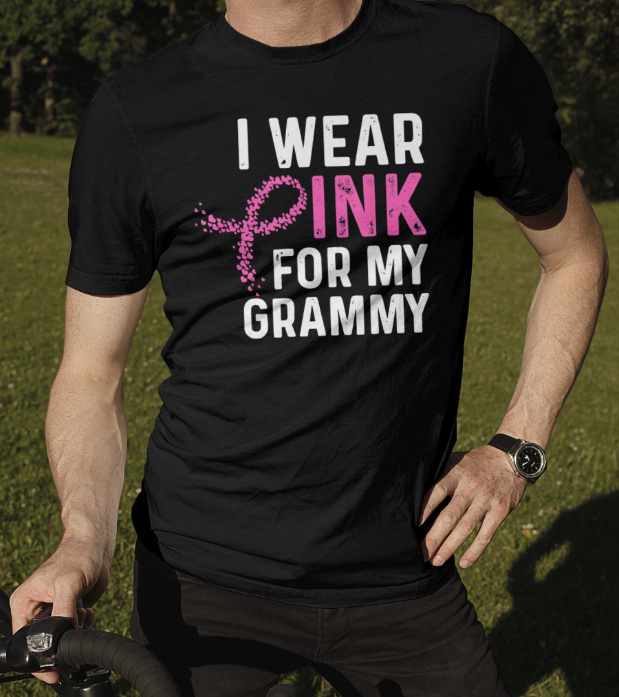I Wear Pink For My Grammy Breast Cancer Awareness T-Shirt