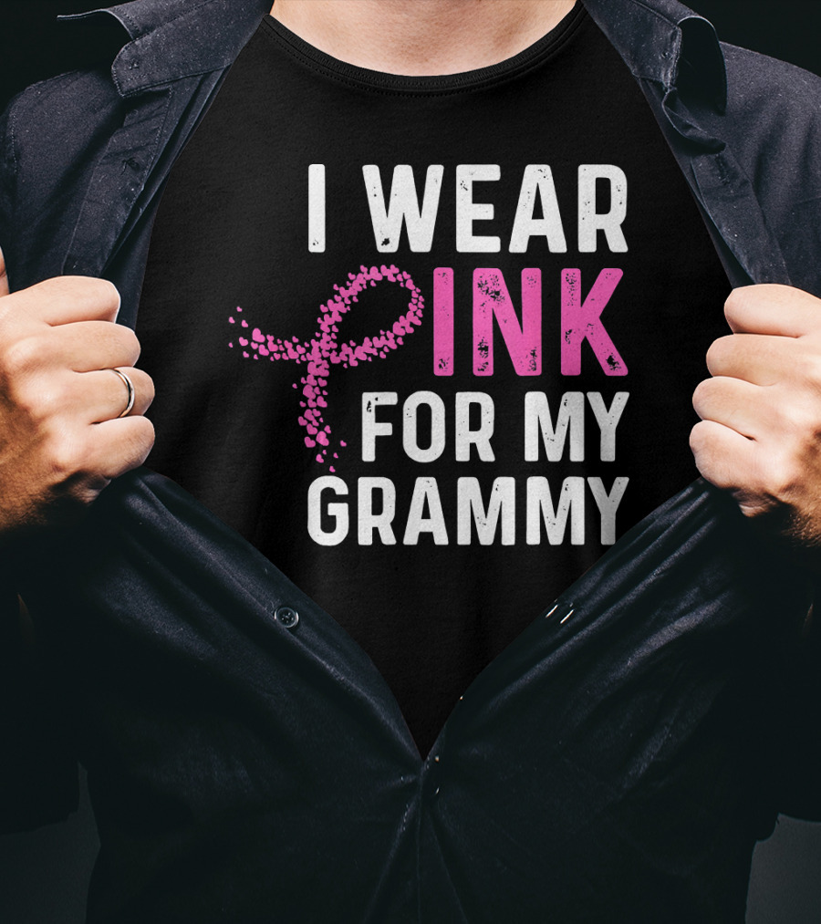 I Wear Pink For My Grammy Breast Cancer Awareness T-Shirt