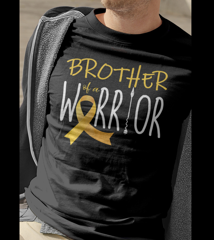 Brother Of A Warrior Childhood Cancer Awareness T-Shirt