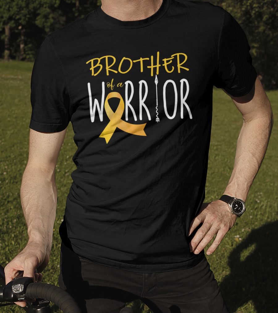 Brother Of A Warrior Childhood Cancer Awareness T-Shirt