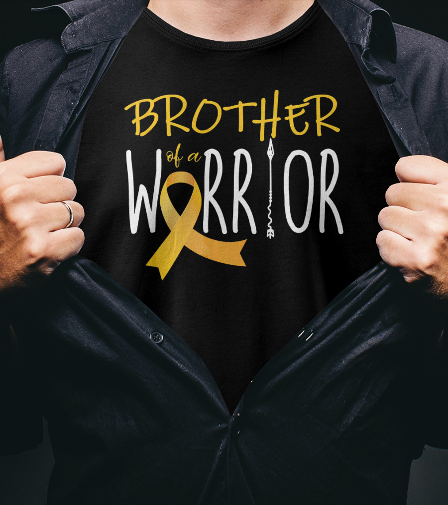 Brother Of A Warrior Childhood Cancer Awareness T-Shirt