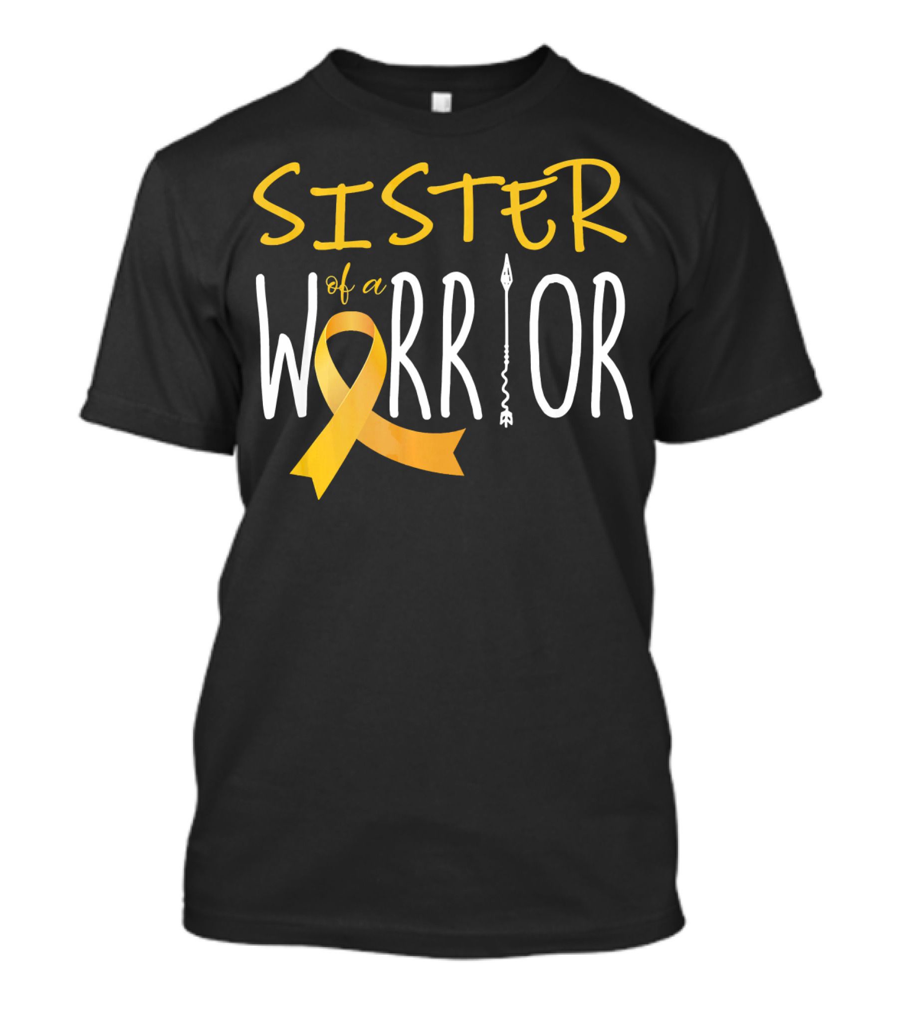 Sister Of A Warrior Childhood Cancer Awareness T-Shirt