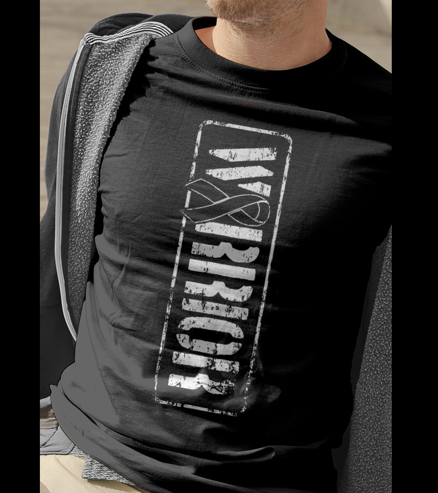 Warrior Melanoma Skin Cancer Awareness Militar T-Shirt