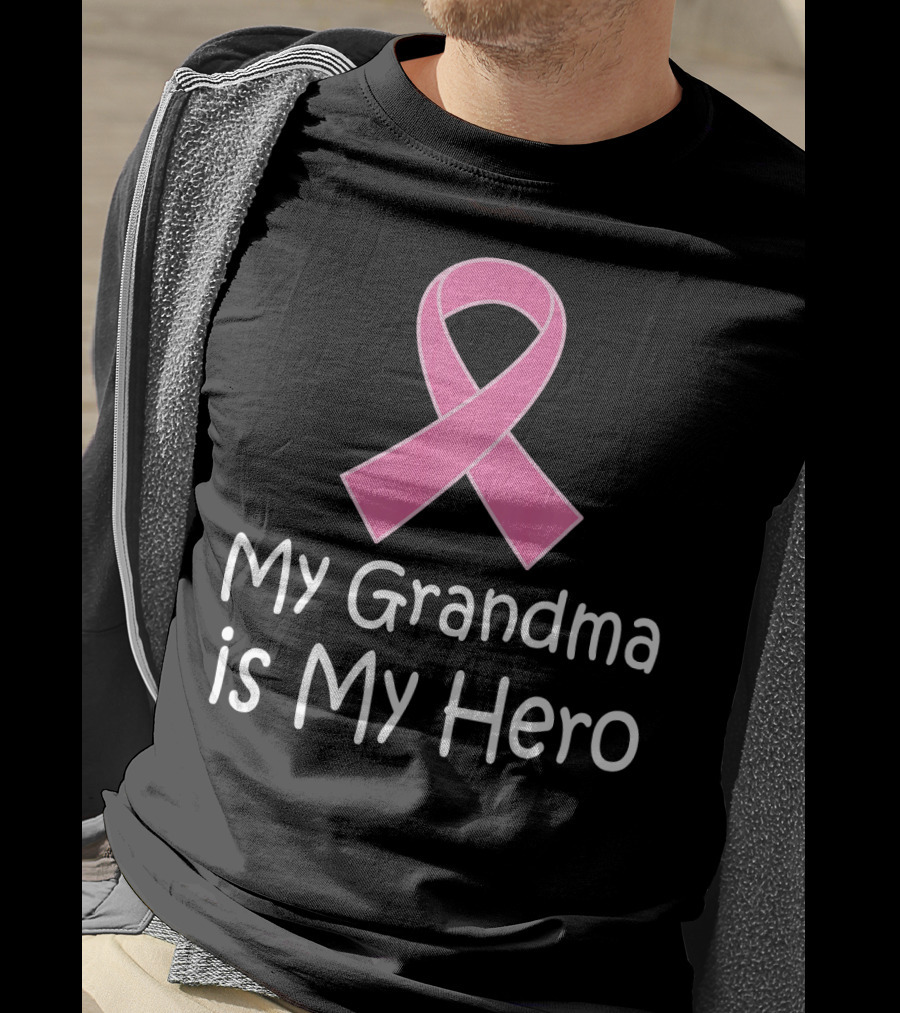 My Grandma Is My Hero Breast Cancer Awareness T-Shirt