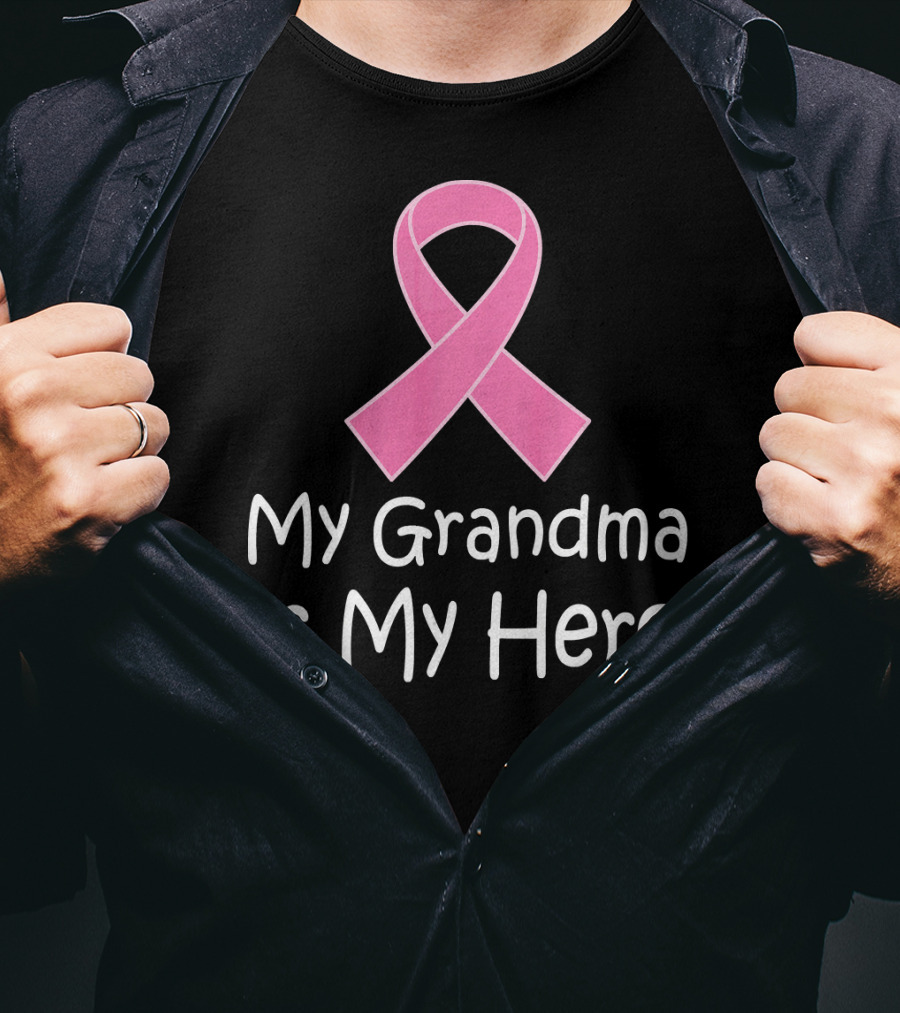 My Grandma Is My Hero Breast Cancer Awareness T-Shirt