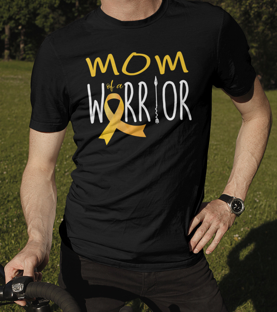 Childhood Cancer Awareness Mom Of A Warrior T-Shirt