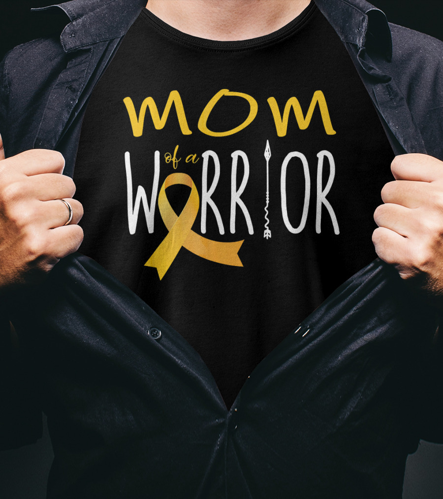 Childhood Cancer Awareness Mom Of A Warrior T-Shirt
