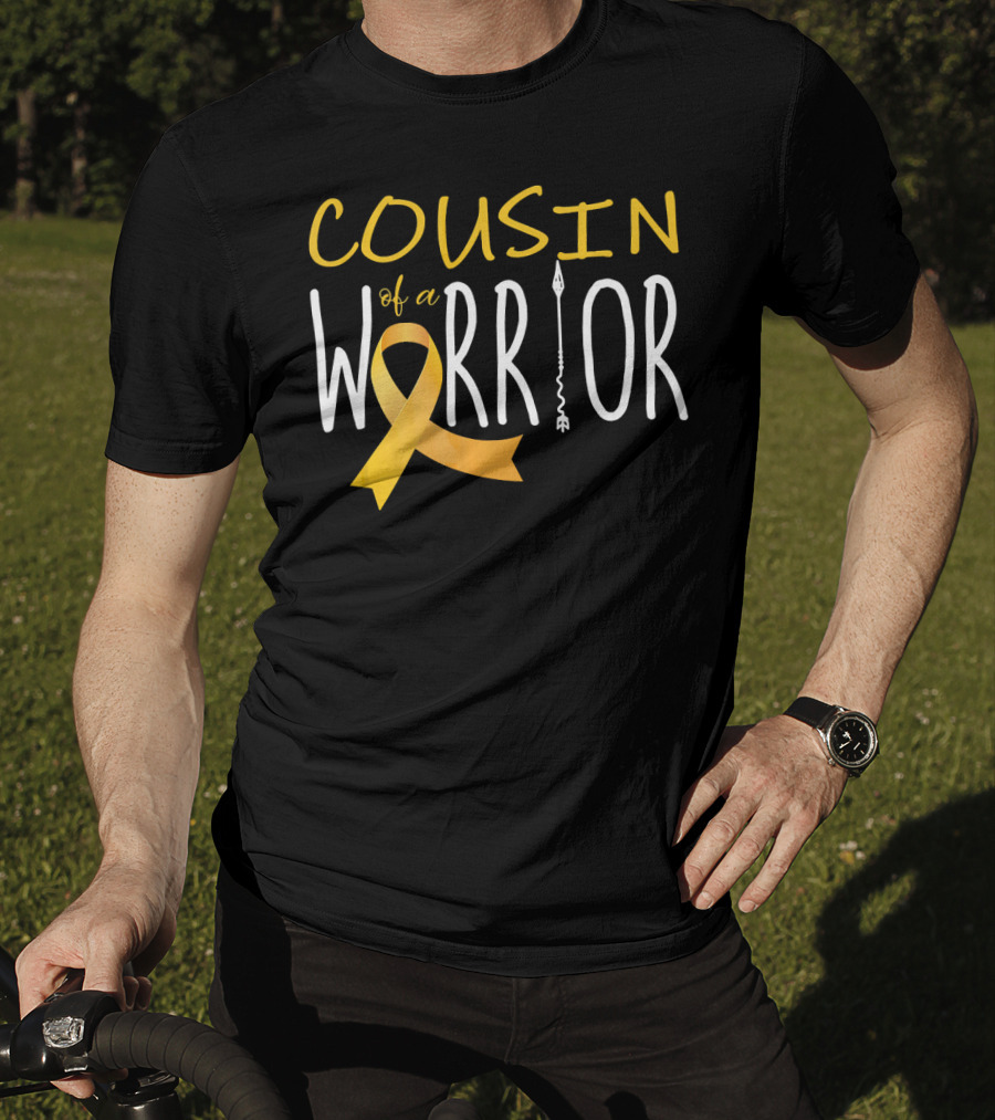 Cousin Of A Warrior Childhood Cancer Awareness T-Shirt