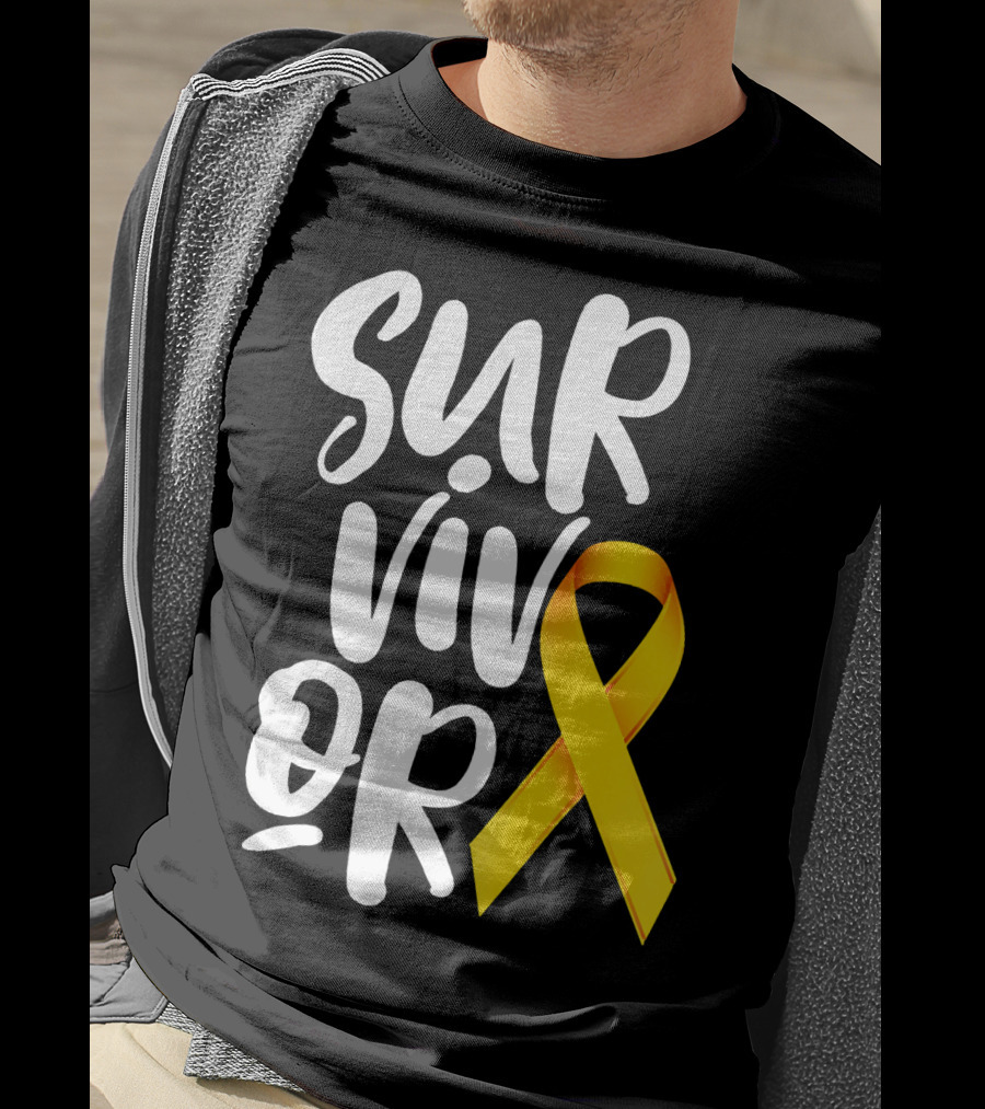 Sarcoma Bone Cancer Survivor Yellow T-Shirt