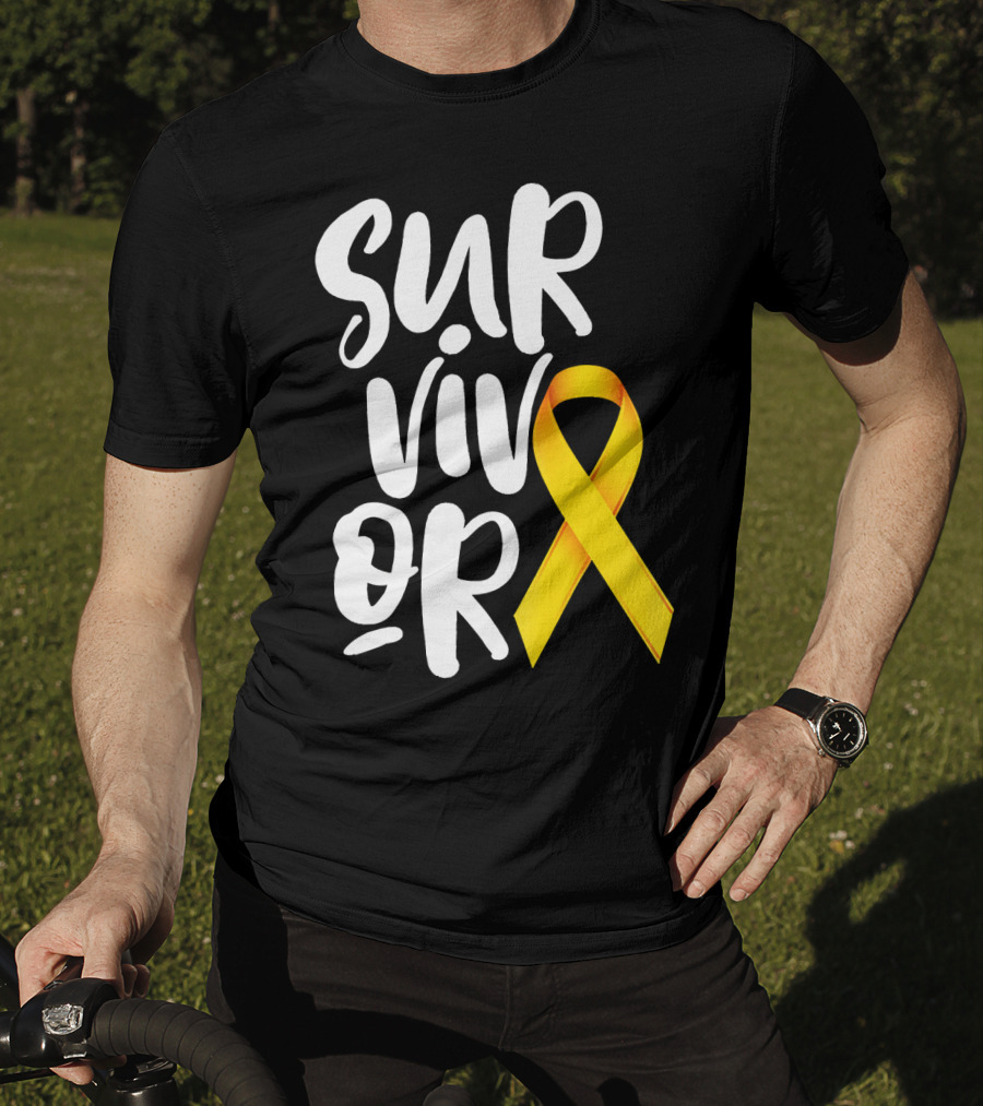 Sarcoma Bone Cancer Survivor Yellow T-Shirt