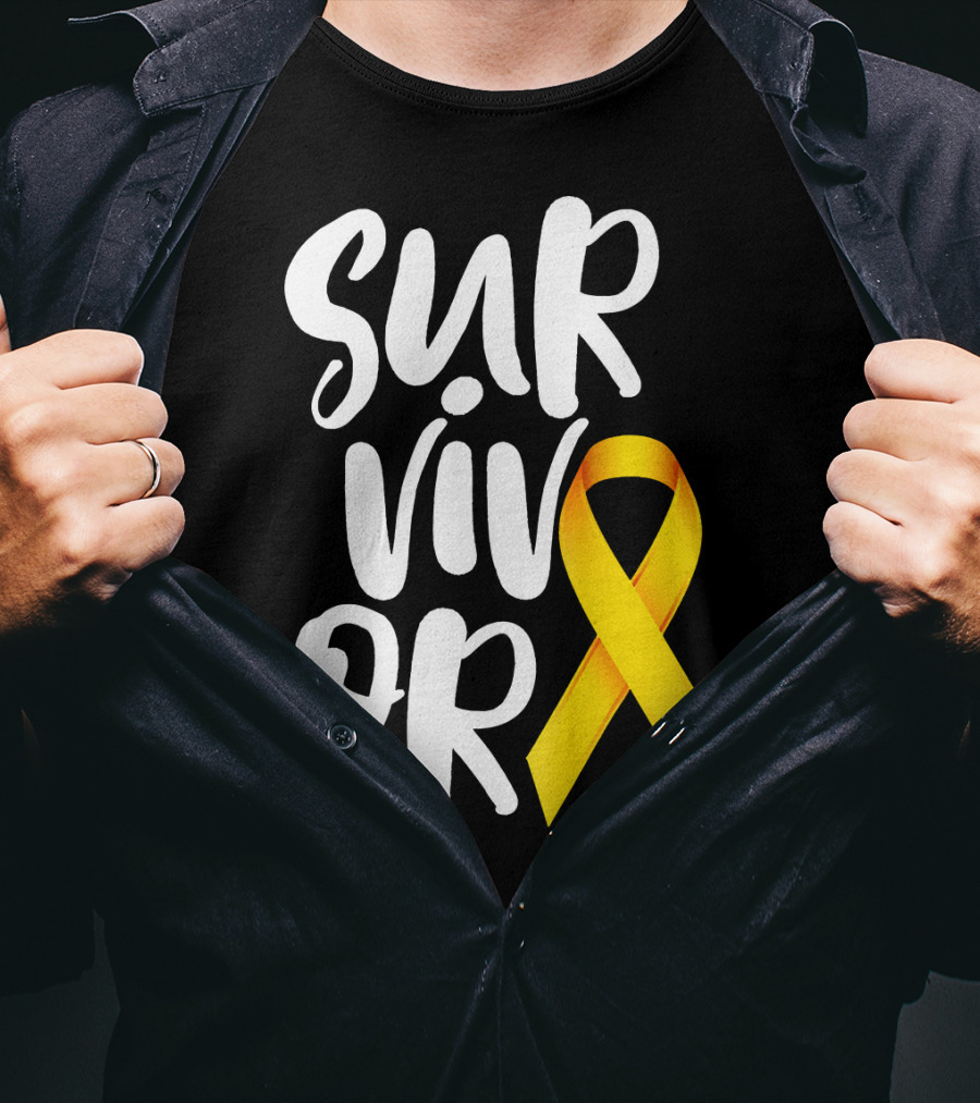 Sarcoma Bone Cancer Survivor Yellow T-Shirt