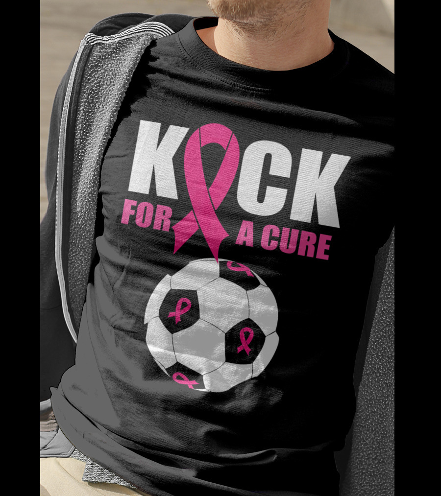 Kick For A Cure Soccer Ball Pink T-Shirt
