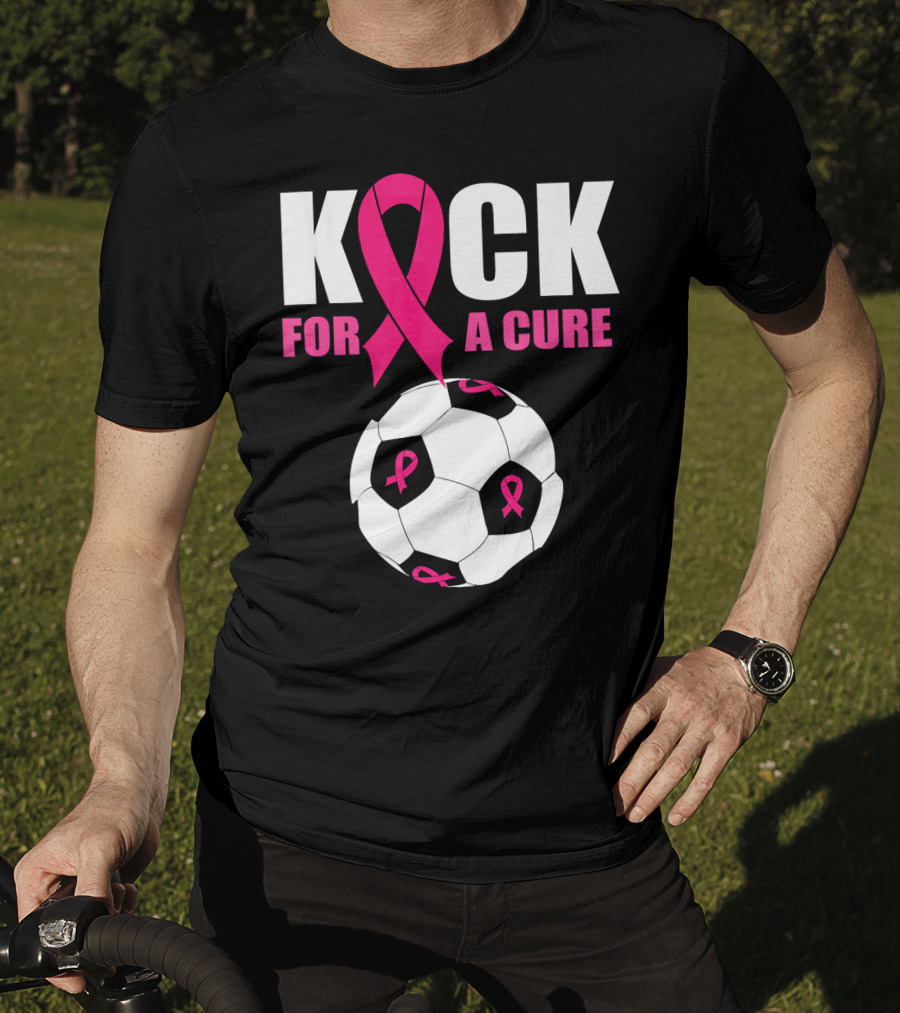 Kick For A Cure Soccer Ball Pink T-Shirt