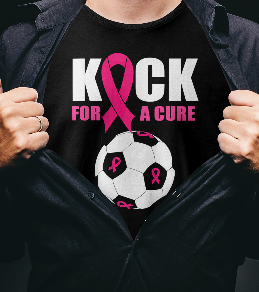 Kick For A Cure Soccer Ball Pink T-Shirt