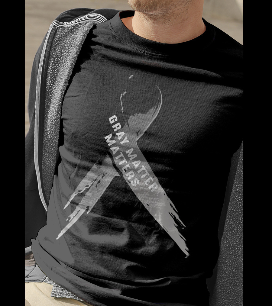 Gray Matter Matters National Brain Tumor Cancer Awareness T-Shirt