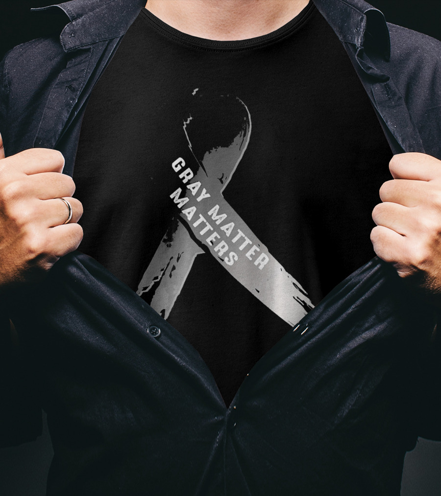 Gray Matter Matters National Brain Tumor Cancer Awareness T-Shirt