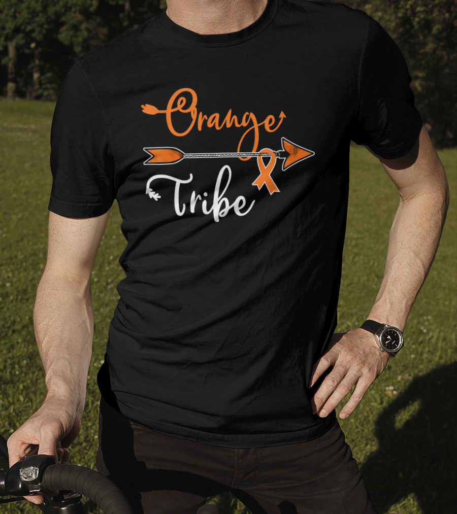 Orange Tribe Kidney Leukemia Cancer Awareness T-Shirt