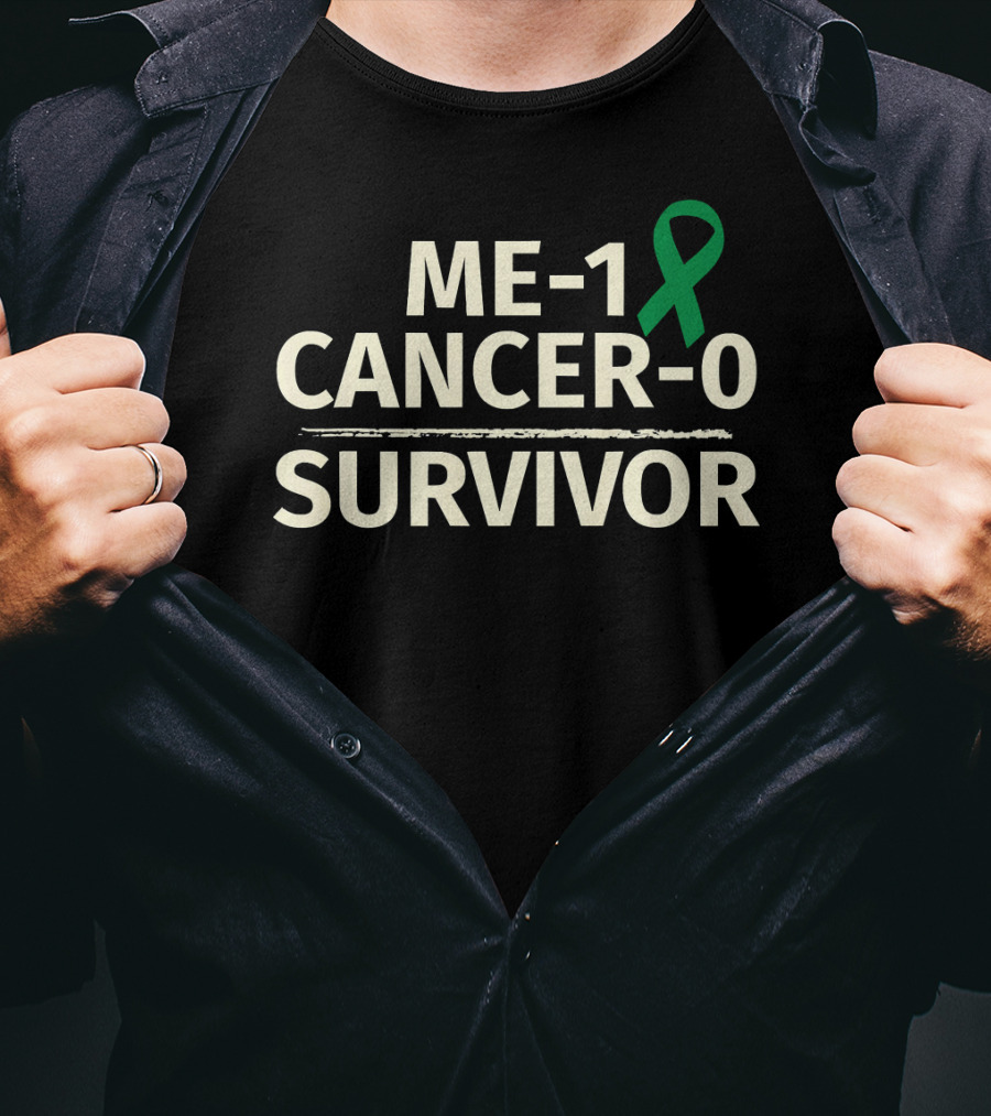 Liver Cancer Survivor Me 1 Cancer 0 Green T-Shirt