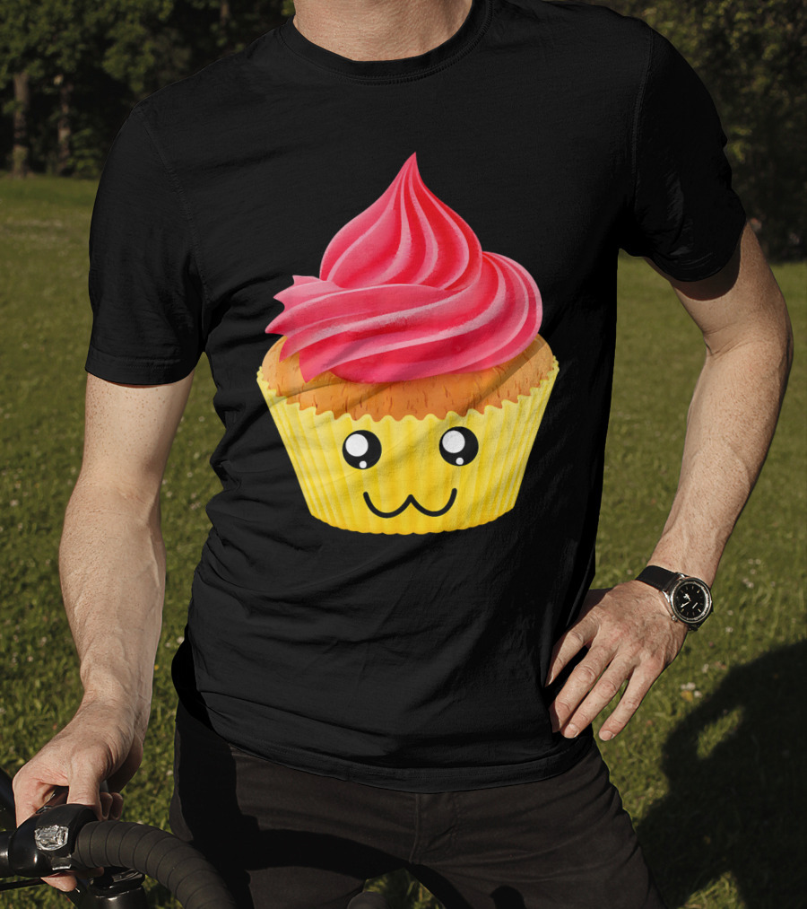 Kawaii Cupcake Lover Cute Muffin Face T-Shirt