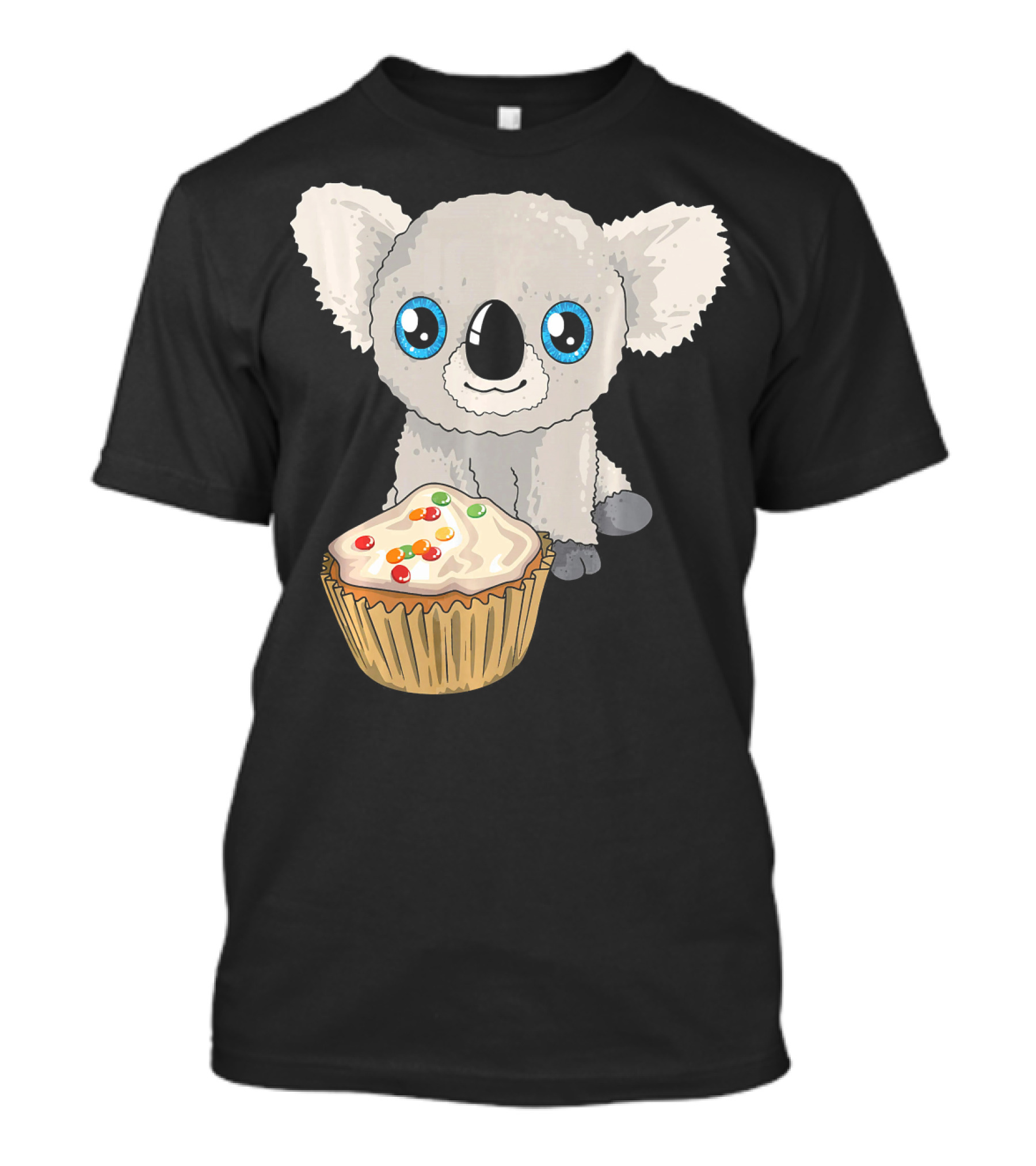 Cute Baby Koala With Cupcake Birthday T-Shirt