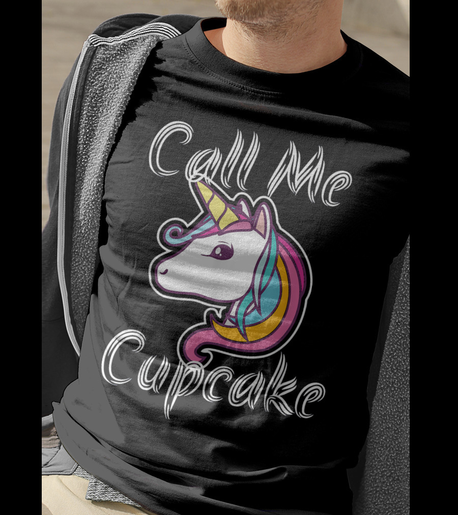 Call Me Cupcake Unicorn Rainbow T-Shirt
